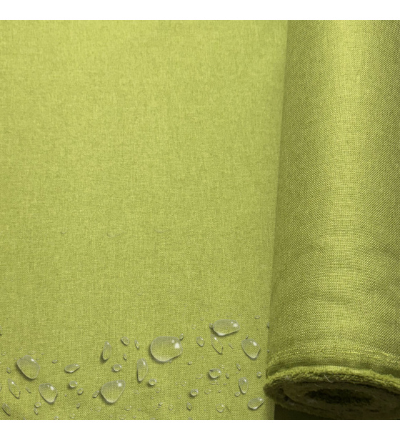 Nepromokavá látka Imitace lnu-32, Zelená