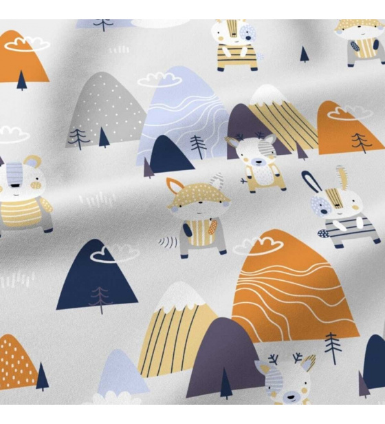 Bavlněné látky Zvířátka na Bílém, metráž 160 cm