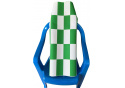 Tkanina zewnętrzna na leżaki i hamaki ogrodowe, kolor Biało-Zielony Szachownica, 5x10 cm