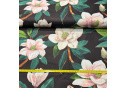 Tkanina bawełniana wzór Kwiaty na czarnym