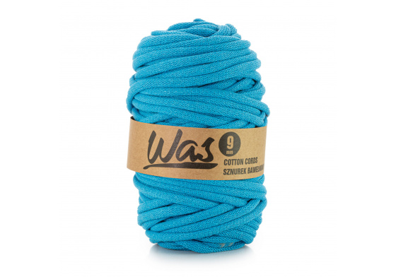 Bavlněná šňůra 9mm, 50m,  barva modrá 280