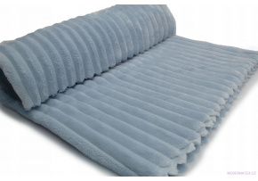 Dekoráční látka Mínky Proužky, barva Sv. Modrá