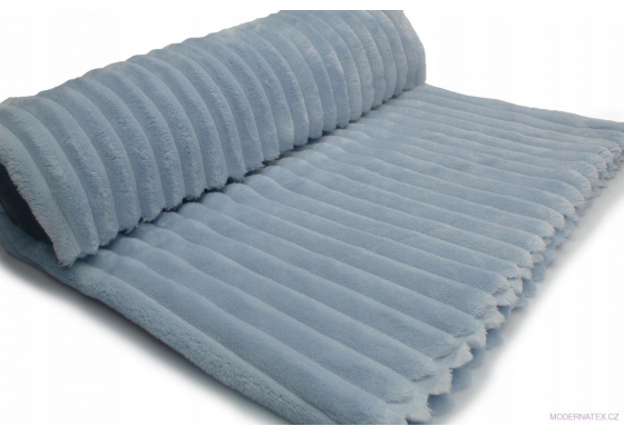 Dekoráční látka MÍNKY PROUZKY barva SV. MODRÁ 