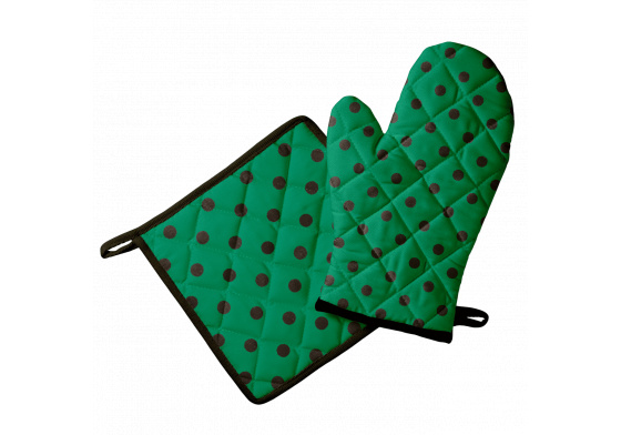 Kuchynská chňapka a podložka, Bodka Zelená