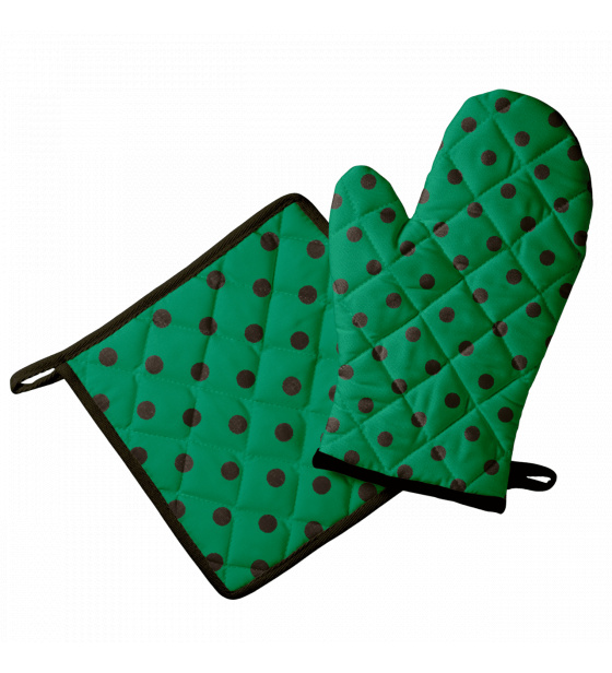 Kuchynská chňapka a podložka, Bodka Zelená