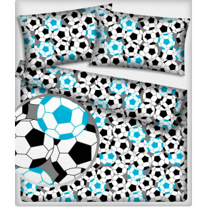 485 látka vzor Fotbal barva modrá