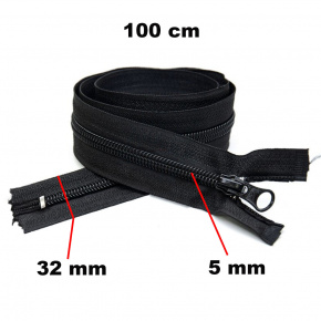 Zip spirálový černý 5 mm délka 100 cm