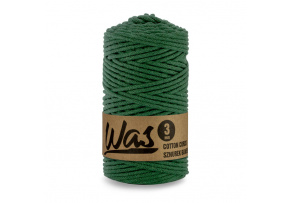 Bavlněná šňůra 3mm, 100m, tm. zelená 260