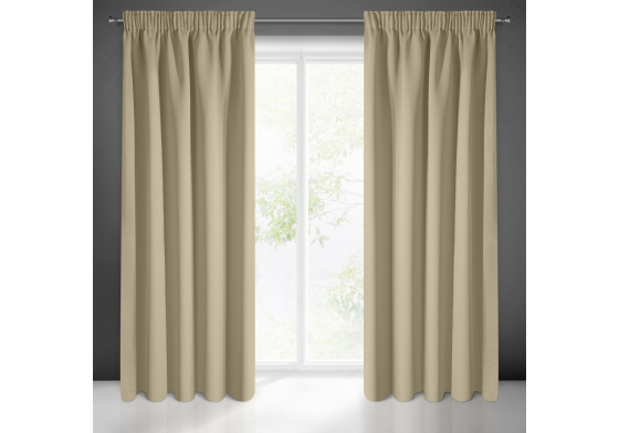 Zatemňovací závěs s řasící páskou BIEGE 135X250 cm