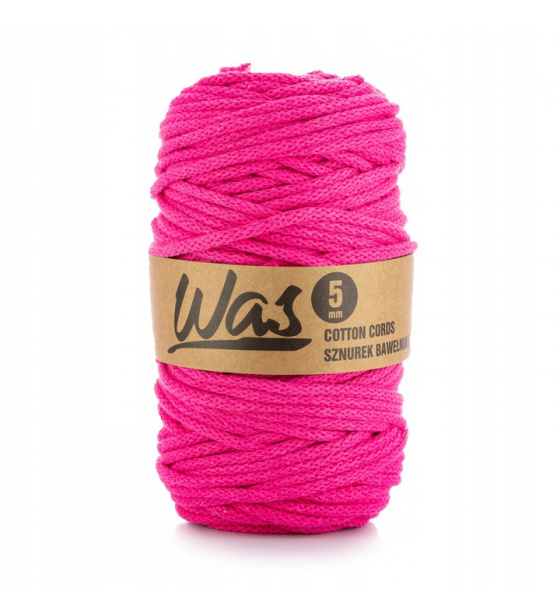 Bavlněná šňůra 5mm, 100m, fuchsie 110