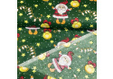 Tissus en coton de Noël au mètre, 160 cm motif Noël verte