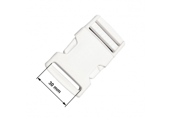 Spona plastová 30 mm barva Bíla