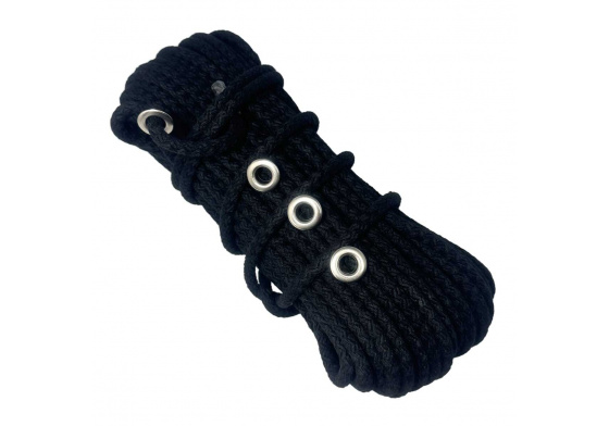 Bavlněno-Polyesterové lano 9 mm x 25 m, barva černá