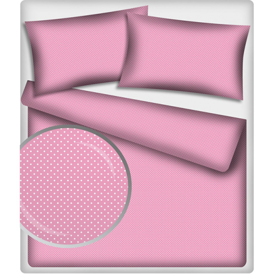 4 mm bavlněná lákta vzor puntík růžový podklad