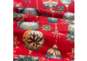 Christmas cotton fabric, by the meter, width 160 cm, Christmas Toys on Red