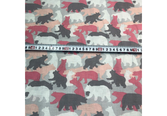 Bavlněná látka, metráž. Medvidci na Šedém