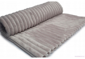 Dekoráční látka Mínky Proužky, barva Sv. Šedá