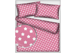 Dětská bavlněná látka Perníky Bílé na Amarantovém