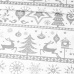 Vánoční látka, metráž 160 cm, skandinávský vzor 1440 na šedém