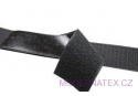 Pásek na suchý zip s lepidlem černý 2x10 cm, šířka 20 mm