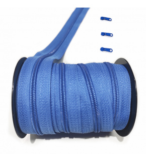 Zip spirálový chabrový 5 mm metráž