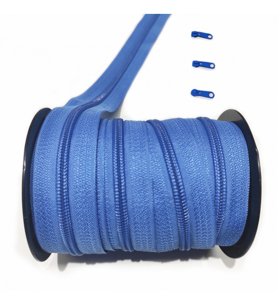 Zip spirálový chabrový 5 mm metráž