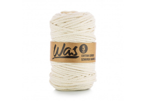 Bavlněná šňůra 5mm, 100m, barva ecru 020