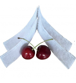 Pásek na suchý zip s lepidlem bílý 2x20 cm, šířka 20 mm