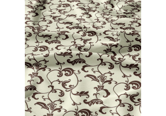 Dětská bavlněná látka metráž Oriental Hnědý na Béžovém