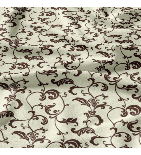 Dětská bavlněná látka metráž Oriental Hnědý na Béžovém