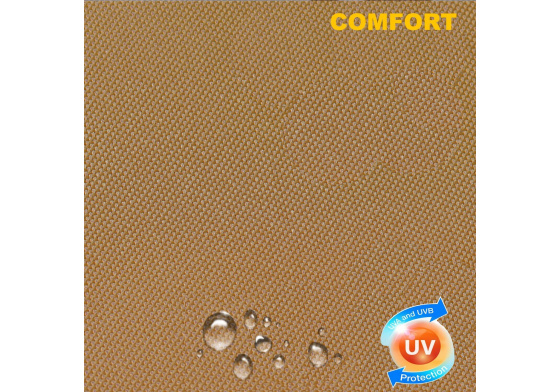 Komfort - látka na zahradní nábytek a polštáře, odolná vůči UV-WR záření, Cappuccino