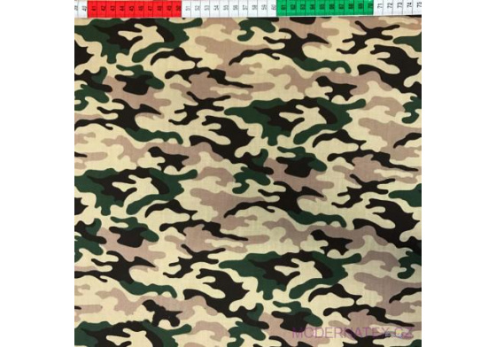 Bavlněná látka Moro Zelené