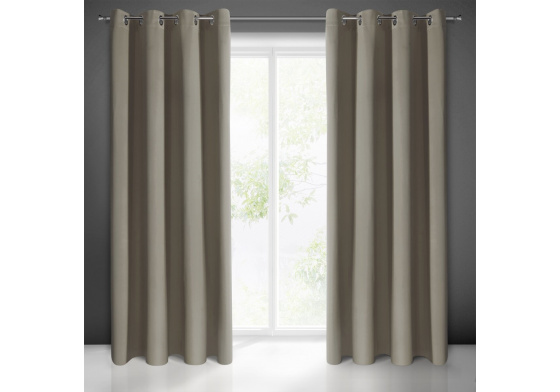 Zatemňovací Závěs s průchodkami CAPPUCCINO 135X250 cm