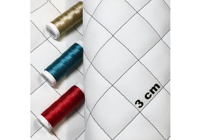 Ekokůže prošívaná KLASIK 3x3 cm barva Bílo-Černá 1,45 m x 0,6 m Ekokůže prošívaná KLASIK 3x3 cm barva Bílo-Černá 1,45 m x 0,6 m