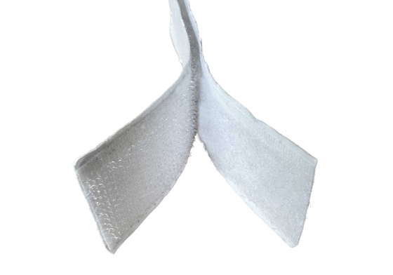 Pásek na suchý zip s lepidlem bílý 2x10 cm, šířka 20 mm