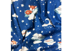 Bavlněné látky, metráž Dobrý Spánek na Modrém