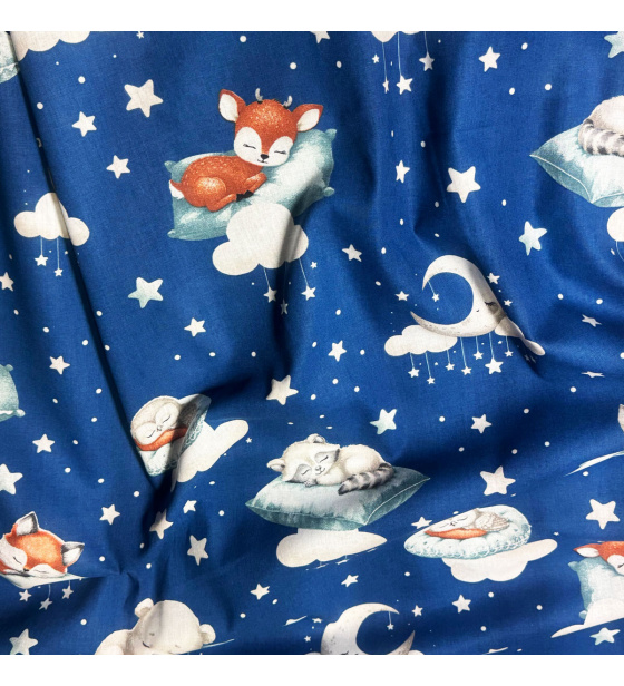 Bavlněné látky, metráž Dobrý Spánek na Modrém