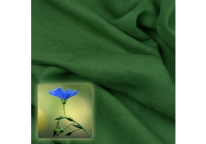 Přírodní lněná látka Oskar, Zelená, 265 gr/m2