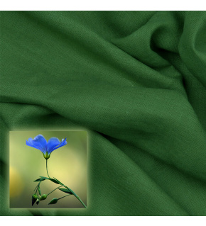 Přírodní lněná látka Oskar, Zelená, 265 gr/m2