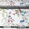 Tkanina bawełniana wzór Kwiaty na białym