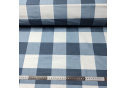 Dětské bavlněné látky, metráž. Kostka 8 cm, Modrá