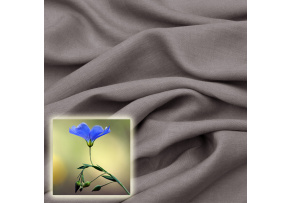 Přírodní lněná látka Oskar, Šedá, 265 gr/m2