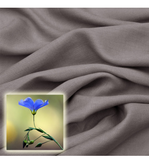 Přírodní lněná látka Oskar, Šedá, 265 gr/m2