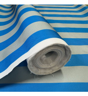 Venkovní látka Pergola (Oxford), 200 g/m², šíře 160 cm, šedo-modré proužky 5 cm