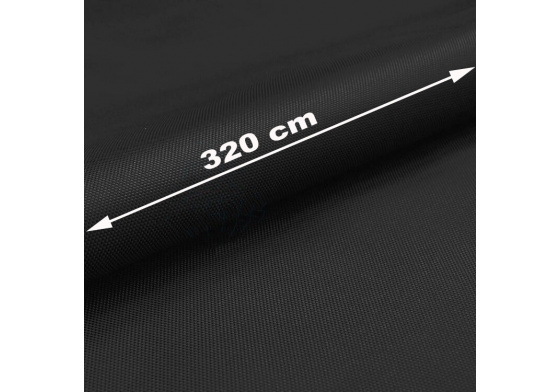 Nepromokavá látka Oxford WR Teflon, šíře 320 cm, Černá 