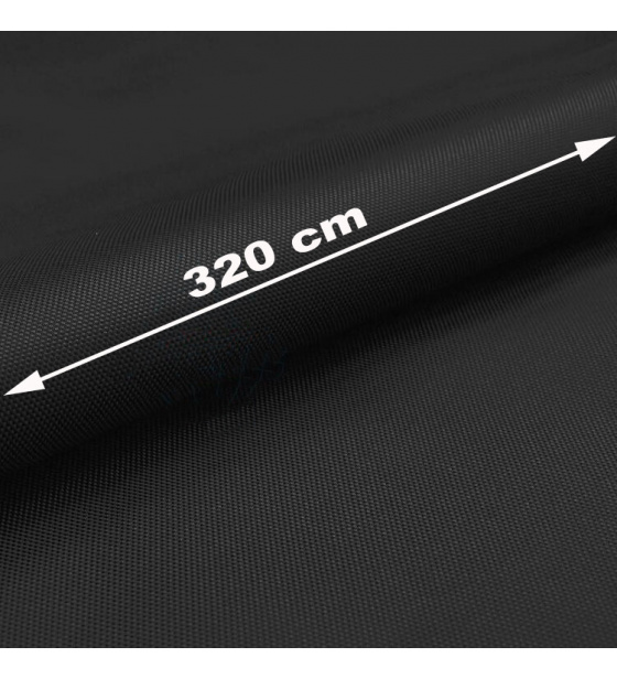 Nepromokavá látka Oxford WR Teflon, šíře 320 cm, Černá 