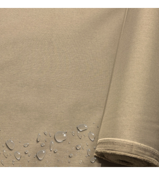 Nepromokavá látka imitace lnu-21, Cappuccino