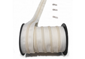 Zip spirálový ecru 5 mm metráž