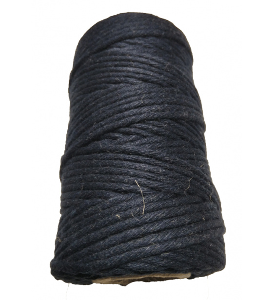 Šňůra pletená bavlněná barva černá 40 m