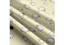 Bavlněné látky, metráž. Ovečky na Krémovém